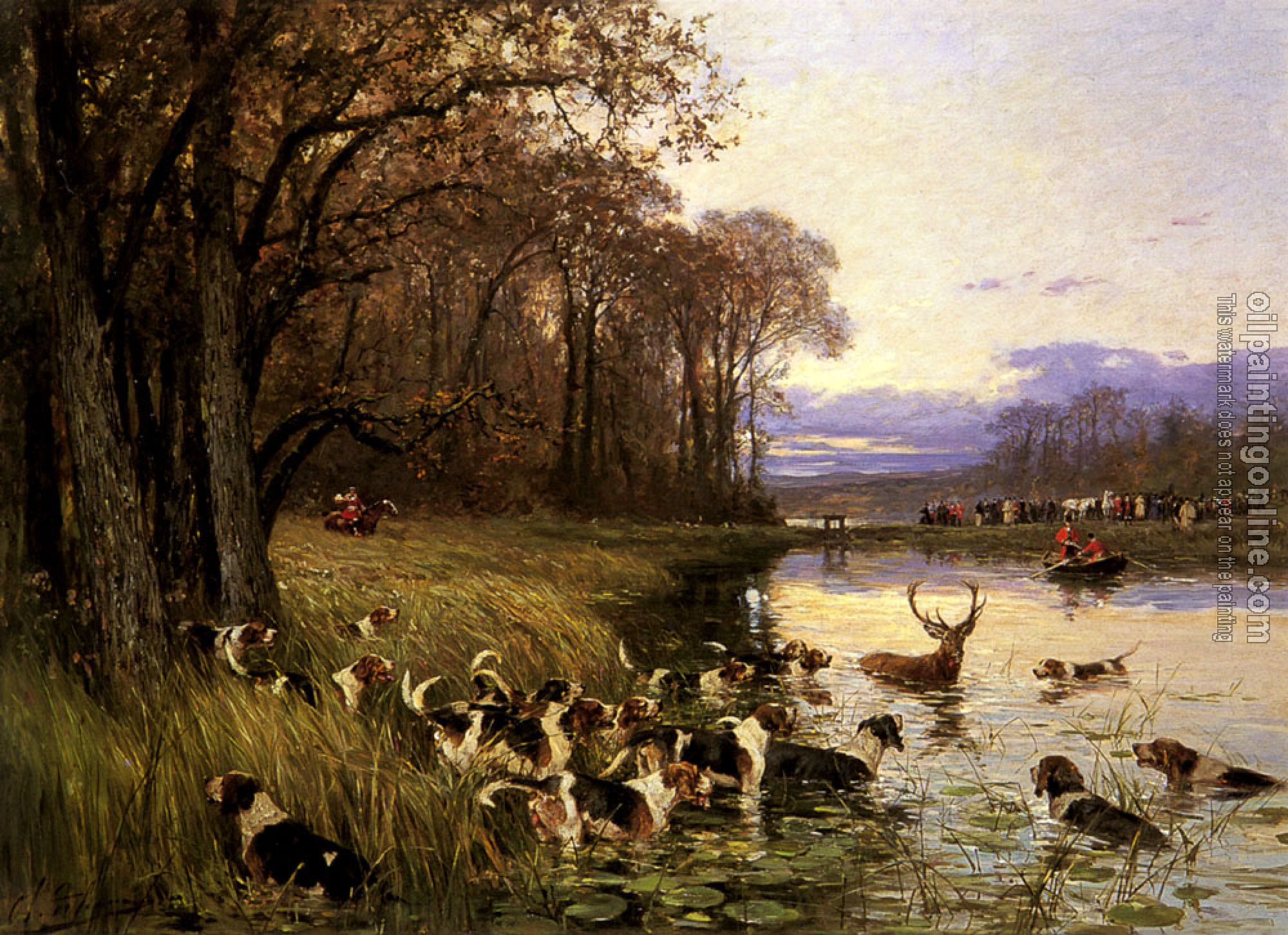 Penne, Charles Olivier De - A Stag At Bay